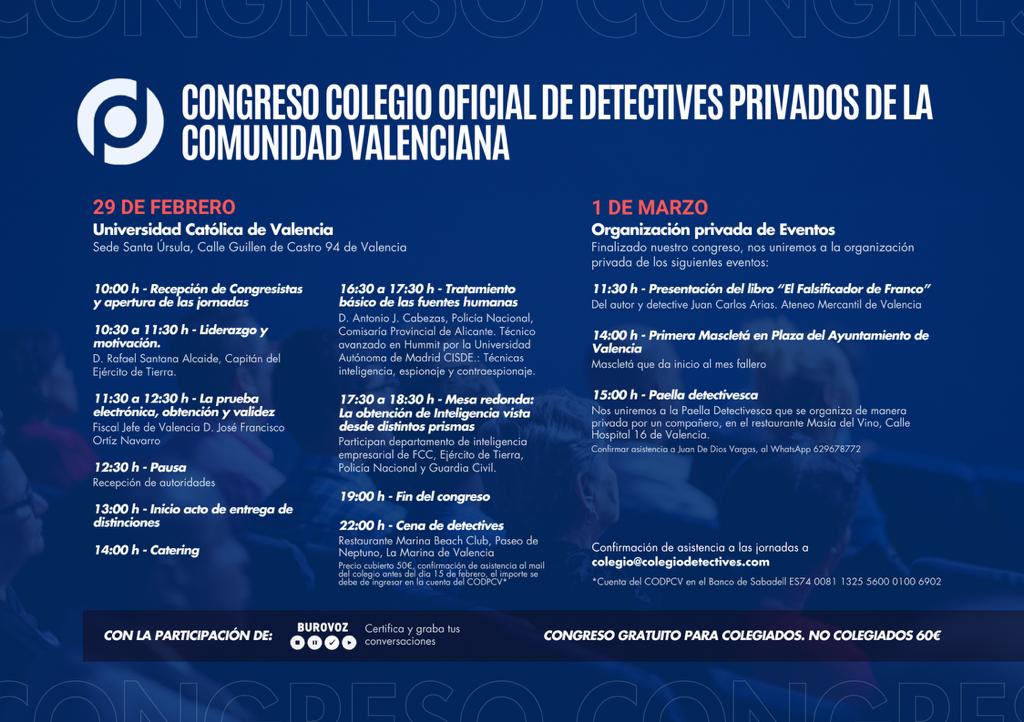 Congreso anual Colegio Detectives CV